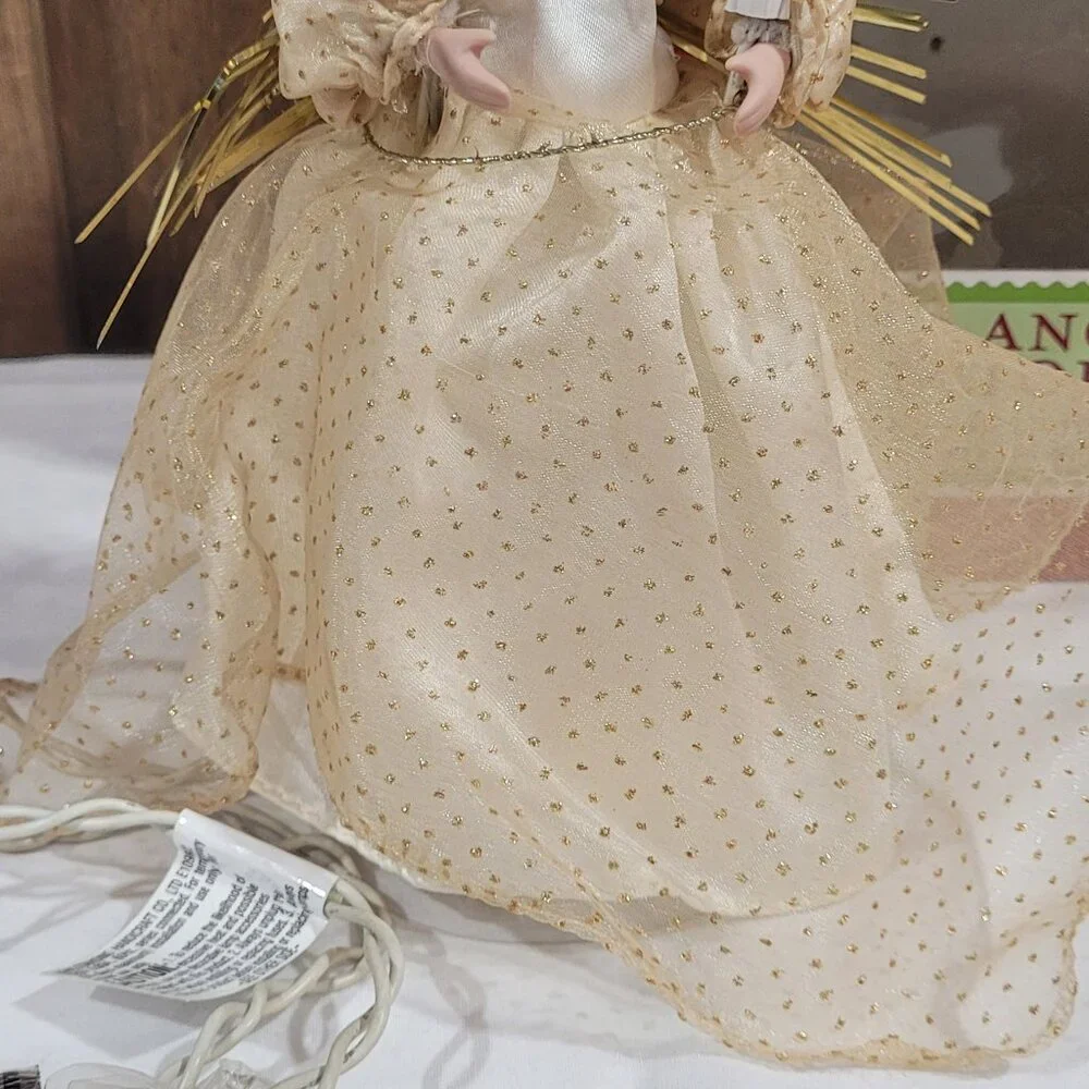 Vintage Christmas Light Up Tree Topper Angel Christmas Decoration‎